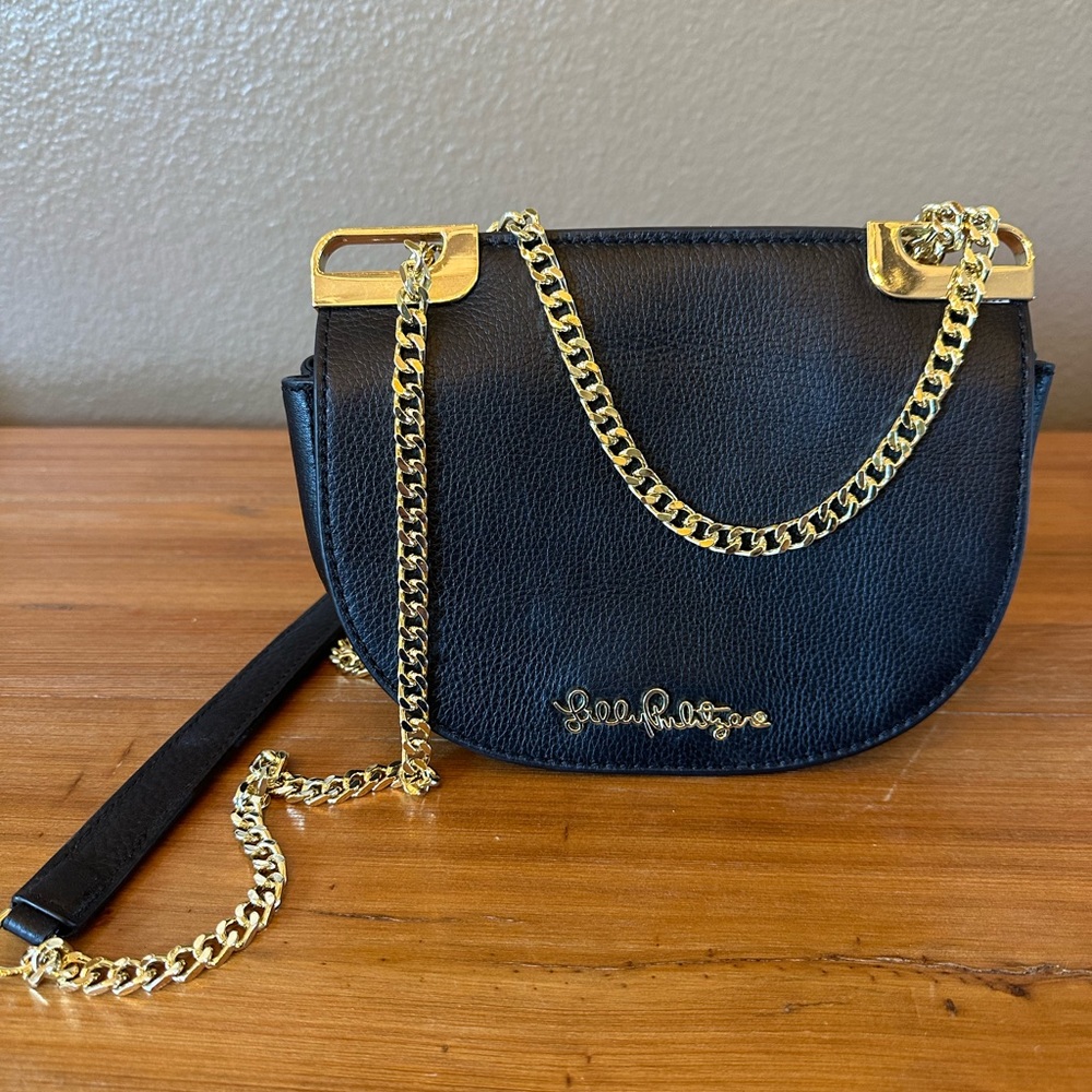 Lilly Pulitzer Black and Gold Purse